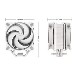 Кулер для процесора Arctic Freezer 34 eSports DUO Grey/White (ACFRE00074A) only intel (ACFRE00074A/only intel) Б/в - мініатюра 7