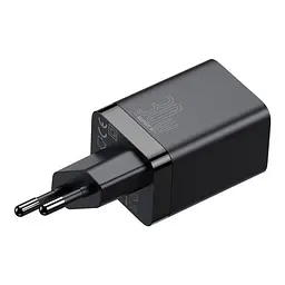Сетевого зарядного пристрою Baseus Super Si Pro Quick Charger C+U 30W EU чорний CCSUPP-E01 - мініатюра 3