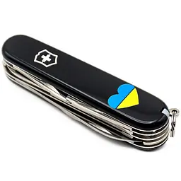 Ніж Victorinox Huntsman Ukraine 91мм 15функ чорн/Серце синьо-жовте - мініатюра 5