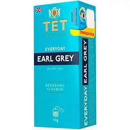 Чай черный ТЕТ Everyday Earl Grey 40 г (20 шт. х 2 г) (950779)