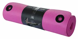 Мат для фітнесу з отворами York Fitness NBR 1см рожевий - мініатюра 2