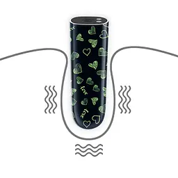 Вібратор для клітора Lovetoy Heart Massager Glow In The Dark 8.5 см чорний - мініатюра 6