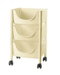 Полиця пластикова Guzzini Kitchen Active Design, на колесах, 69х44, 5х30, 5 см, бежевий (22650579)