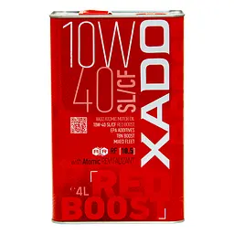 Моторне масло Xado Atomic Oil Red Boost 10W-40 4л(ХА 26244)