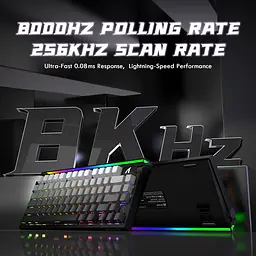 Ігрова магнітна дротова клавіатура Attack Shark R85 / Дротове підключення / Magnetic Switch / Black - мініатюра 3