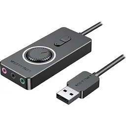 Звукова карта Vention Audio USB 3х3.5mm jack 0.15m Volume Control (CDRBB) [143126] - мініатюра 1