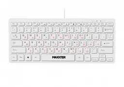 Клавіатура Maxxter KBM-C01W-UA, білий, USB, 78 кнопок, 1.8 м
