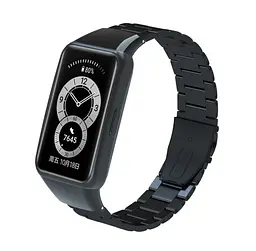 Металевий ремінець Mijobs для фітнес браслета Huawei Honor Band 6 Black - мініатюра 3
