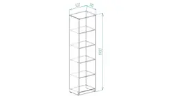 Пенал Анжело Ferrum-decor на 5 полиць 1900x500x380 ДСП Дуб Сонома Трюфель 16 мм (FRD-104940) - мініатюра 4