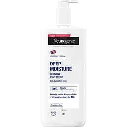 Лосьйон для тіла Neutrogena Deep Moisturising Body Lotion Dry Skin Глибоке зволоження для чутливої шкіри 400 мл