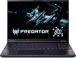 Ноутбук Acer 16 Predator Helios Neo 16 PHN16-73 WQXGA IPS/U9-275HX/32GB/1TB/RTX 5060 8GB/Linux/Black (NH.QVUEU.00B)
