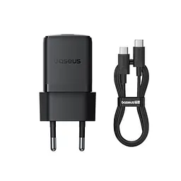 Мережевий зарядний пристрій Baseus Palm Fast Charger 1C 30W + Cable Type-C to Type-C чорний P10111605113-01 - мініатюра 5