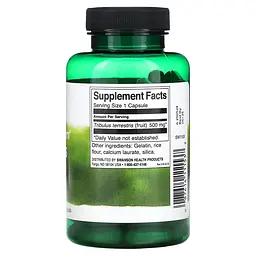 Натуральна добавка Swanson Full Spectrum Tribulus Fruit 500 мг 90 капсул - мініатюра 2