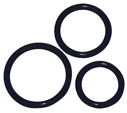 Набір ерекційних кілець Silicone Cock Ring Set чорні - мініатюра 2