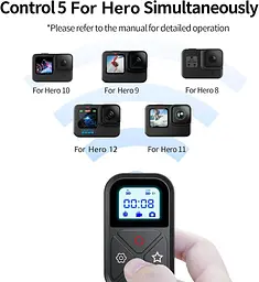 Смарт-пульт для GoPro Hero 8–12 та MAX з LCD-дисплеєм - мініатюра 2