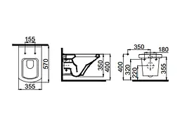 Унітаз підвісний Idevit Vega з кришкою Soft Close SETK2804-0606-001-1-10000, Білий - мініатюра 2
