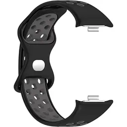 Ремінець DK CDK Silicone Sport Band Nike для Xiaomi Redmi Watch 4 (017600) (black / grey) - мініатюра 2