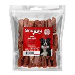 Ласощі для собак SNAPPY DOG SNACKS SAUSAGES Сосиски з яловичини, 500 г - мініатюра 3