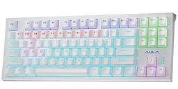 Клавіатура Aula F3032 White plus 21 Yellow keys KRGD Red EN/UA (6948391204680) - мініатюра 2
