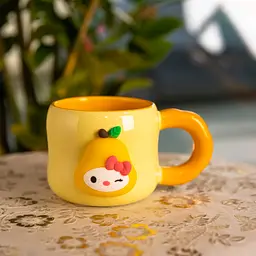 Чашка порцелянова Yiwu Sanrio 400 мл з магнітом бежевий Yiwu FM-37A - мініатюра 2