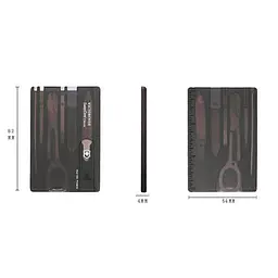 Ніж Victorinox Swisscard 82х54х4мм,10функ,чорн.прозор - мініатюра 3