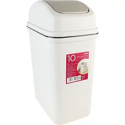 Відро для сміття MBM My Home з кришкою 10 л сіре (BIN-12 10L GRAY) - мініатюра 2