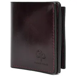 Портмоне Lettera з монетницею, бордовий Алькор. GRANDE PELLE 10х10х2.5 см acs0032091 - мініатюра 3