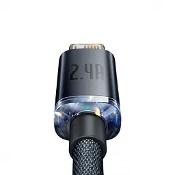 Кабель Baseus Crystal Shine Series Lightning 2.4A (1.2m) black (CAJY000001) - мініатюра 2