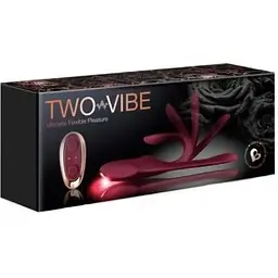 Універсальний вібратор Rocks Off Two-Vibe Burgundy - мініатюра 8