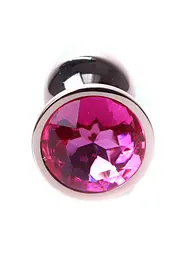 Анальна пробка з кристалом B - Series HeavyFun Plug-Jewellery, 7 см (рожевий) - мініатюра 2