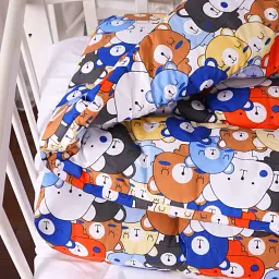 Набір дитячий MirSon зима Kids Time 20-0032 Colored bears 110x140 см бавовна: ковдра з подушкою (2200009671166) - мініатюра 5