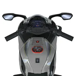 Дитячий електричний мотоцикл Bambi Racer 12V одномісний до 30 кг Сірий (DE-169-E-1058) - мініатюра 4