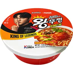 Суп рамьон Jumbo Noodle Кімчі у мисці Paldo 120г