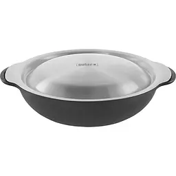 Чавунна сковорода Вок Weber Gourmet BBQ System зі вставкою пароваркою та кришкою (8856) - мініатюра 2