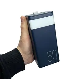 Зовнішній акумулятор Remax RPP-321 Chinen 50000 mAh портативна батарея синя - мініатюра 4