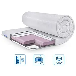 Топпер EuroSleep DUAL трикотажний чохол 150х190