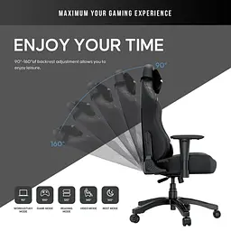 Ігрове крісло Anda Seat Luna L Black (AD18-44-B-PV) - мініатюра 12