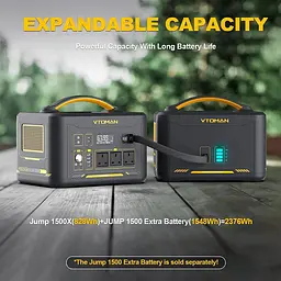 Зарядна станція Vtoman Jump 1500X / 1500 Вт / 828 Вт/ч / LiFePO4 (Jump 1500X) UA - мініатюра 13