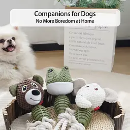 М'яка іграшка для собак Derby Bear Shape TPR + Rope Dog Toy - мініатюра 4