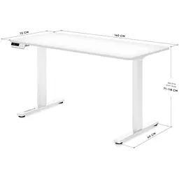 Стіл Mealux PowerDesk Duo XL White (EVO-252 Duo W/W) - мініатюра 2