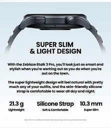 Смарт-годинник Zeblaze Btalk 3 Pro blue - мініатюра 3