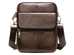 Чоловіча шкіряна сумка Vintage 19х15х2,5 см sum0012813
