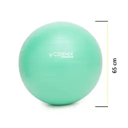 М'яч для фітнесу (фітбол) Cornix 65 см Anti-Burst Mint XR-0363 - мініатюра 3