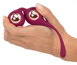 Вагінальні кульки Sweet Smile Kegel Training Balls With Extra Weights, 18.3 см, бордовий - мініатюра 5