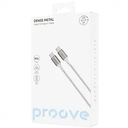Кабель Proove Dense Metal Type-C to Type-C 60W (2m) white (CCDM60002222) - мініатюра 2