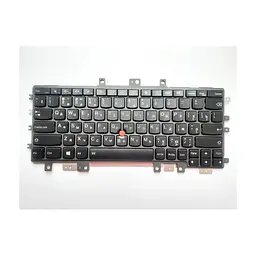 Клавиатура ноутбука Lenovo ThinkPad X1 Helix2 черная с черной с подсв. ТП UA (A46202)