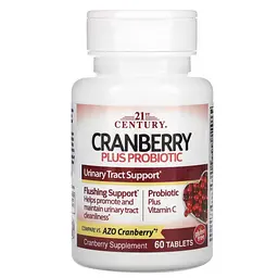 Натуральна добавка 21st Century Cranberry Plus Probiotic, 60 таблеток - мініатюра 3