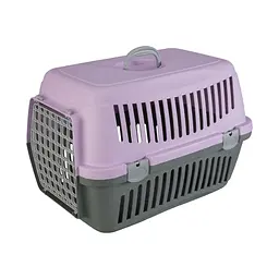 Переноска для котів і собак AnimAll CNR-134, сіро-фіолетова, 58×42×42 см