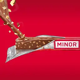 Батончики Minor Шоколод з крихтою смаженого фундуку 110 г (5 шт. х 22 г) - мініатюра 3