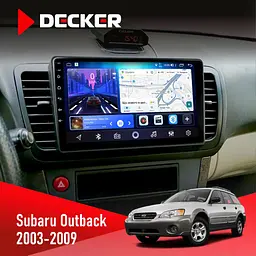 Штатна магнітола Subaru Outback 2003-2009 Decker D9-006 4x64, 4G Decker (НФ-00003849)